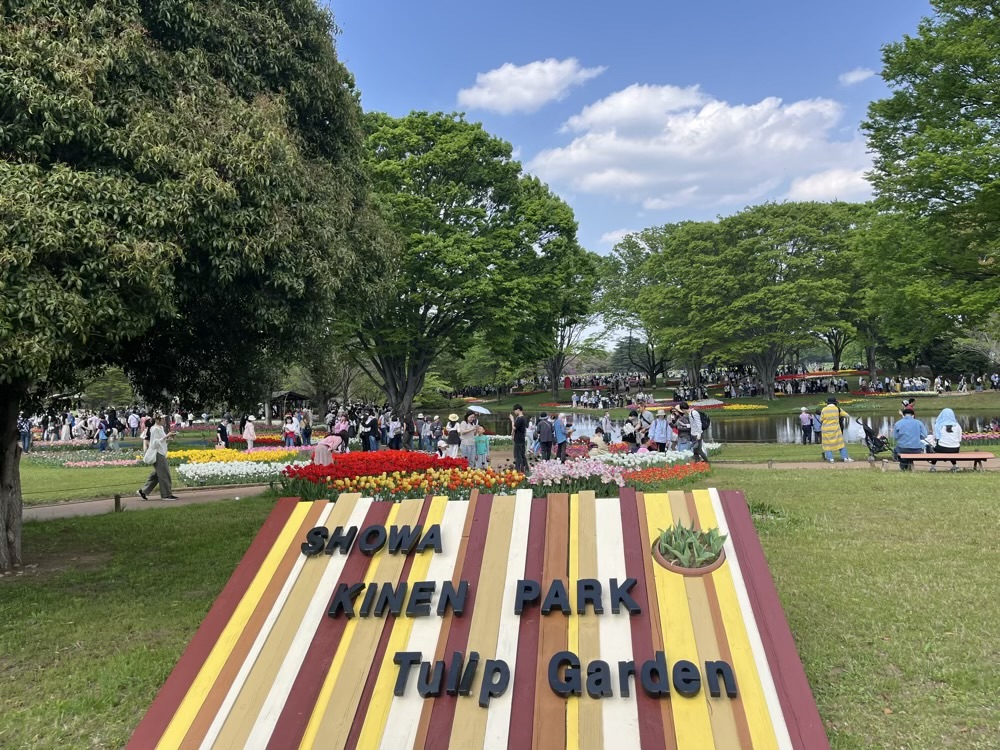 チューリップフェスの看板